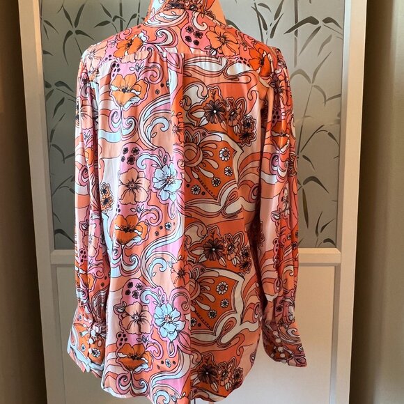 Free People Retro Floral Blouse S - Picture 3 of 8